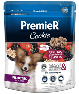 Biscoito Premier Pet Cookie Frutas Vermelhas e Aveia para Cães Filhotes 250g
