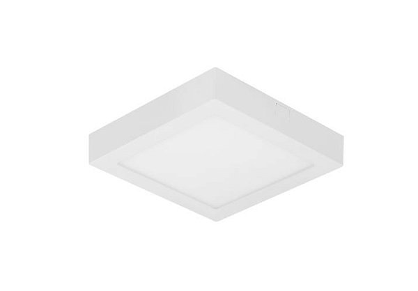 Plafon Sobrepor Quadrado Eco 19,2x19,2cm Bivolt 18W 3000K 1500lm Cor Branco Stella STH21963Q/30