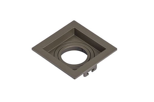 Embutido PAR20 Recuado Quadrado 130x130x35mm Cor Chumbo Metálico Saveenergy SE-330.1892