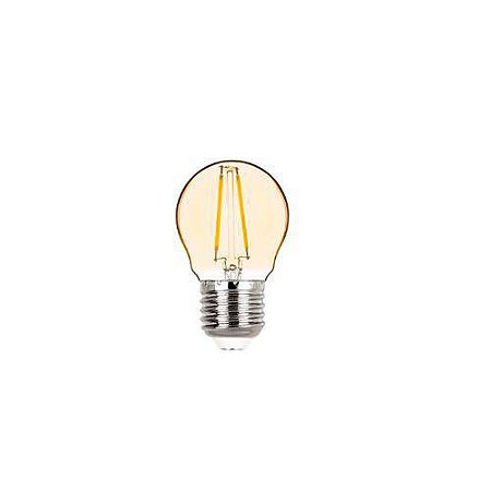 Lâmpada Mini Bulbo Filamento Vintage Bivolt 2W 200LM 2400K E27 270º Stella STH6334/24