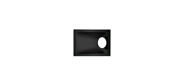 Embutido Recuado Angular Square Angle MR16 GU10 15W 96x132mm Cor Preto Stella STH8975PTO