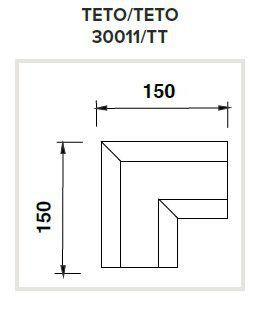 Junção Teto/Teto Sistema de Embutir Linear Linha Infinity  150x150mm Usina 30011/TT ✅  DISPONÍVEL