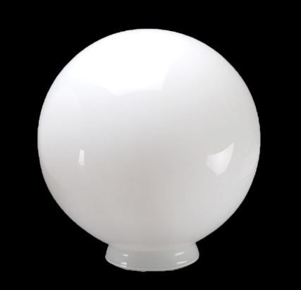 Globo 30 com Colar Branco Brilhante ø30x30cm  Boca 15 Luvidarte 5730BR/BRI