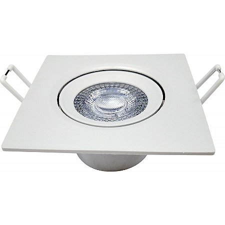 Spot Embutir Quadrado LED 3W 6500K Bivolt 55x70x70mm Cor Branco  Avant 865441376