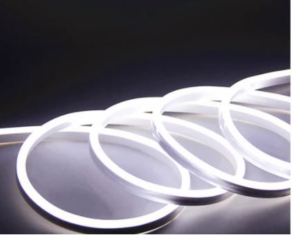 Mangueira Neon Ledline Flex Silicone 6x12mm 12V  7.4W IP67  500 lm/m 1 MT 6000K Cor Branco Frio Alpertone 1481