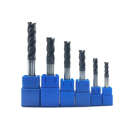 Kit Fresas Topo Metal Duro 4 cortes