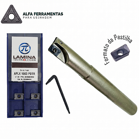 Kit Fresamento APLX-10: Fresa 18mm + 10 Insertos de Alta Performance