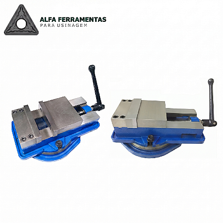 Morsa Giratória 160mm QM Reforçada para Fresadora CNC e Convencional