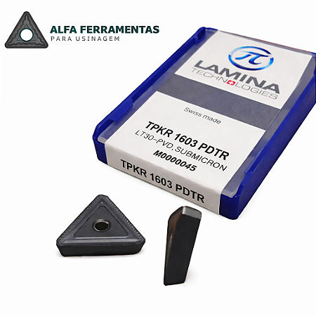 Inserto de Metal Duro TPKR 1603 PDTR Lamina Technologies - Caixa com 10 Unidades