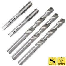 Kit Broca Haste Paralela 5/8, 1/2" + 24mm + Jogo de Macho MF 14 x 1,5 Aço Rápido