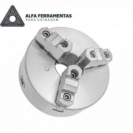 Placa para Torno 10" (250mm) Universal com 3 Castanhas Reversíveis – Alfa Ferramentas
