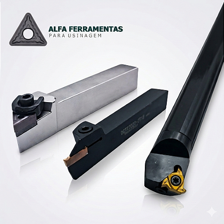Kit de Suportes Profissionais 25x25mm para Pastilhas TNMG 16 / MGMN 3 / RT 16 – Alfa Ferramentas para Usinagem