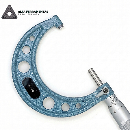 Micrômetro Externo 75 a 100mm Precisão 0,01mm Profissional com Estojo - EDA