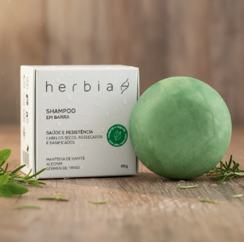 Shampoo em Barra Cabelos Secos, Ressecados e Danificados 80g - Verde