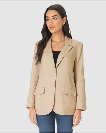 Blazer Feminino com bolso frontal