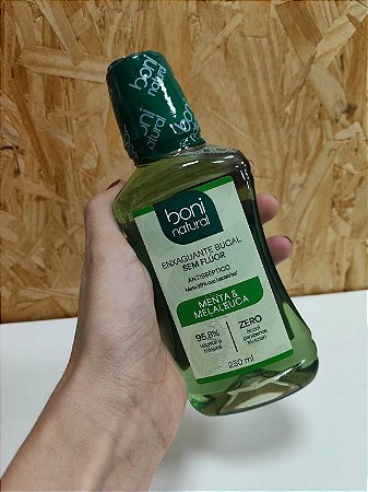 BONI NATURAL - Enxaguante Bucal Menta e Melaleuca 250ml