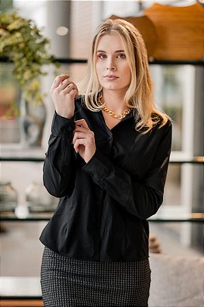 Camisa Clássica Slim Manga Longa Feminina