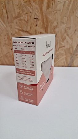 Calcinha Menstrual Básica - Bege com Renda