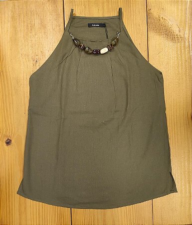 Regata Evase Malwee com Colar Verde Militar
