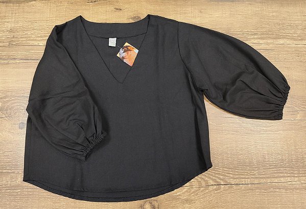 Blusa Bufante Espaço UP -Preta - tamanho P