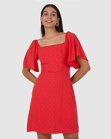 Vestido Evase Vermelho - Tamanho M