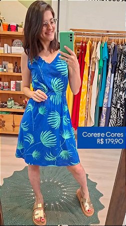 Vestido Regata Curto Malwee Estampado e Preto