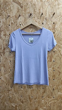 Blusa Básica Fibra de Bambu Lilás P Espaço UP
