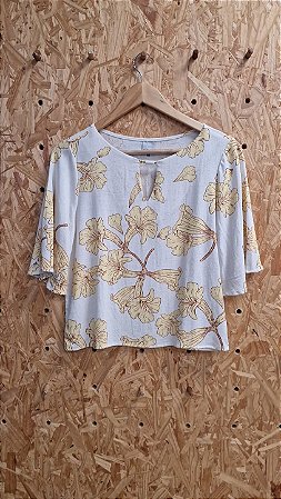 MALWEE - Blusa Bata - Estampada Flores Amarelas - P