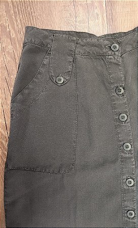BENINE - 6362 Saia Midi em Tencel - Jeans