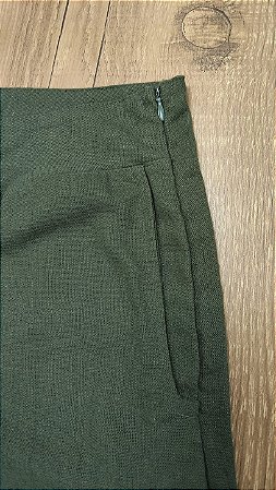 Calça Wide Linho Verde Espaço UP
