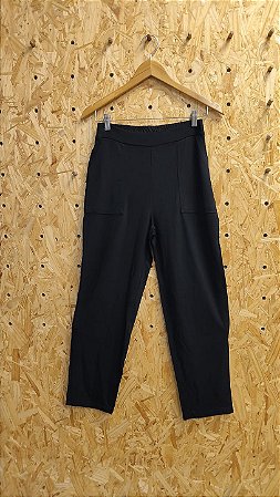 MALWEE - 2873 Calça Carrot Bolso - Preta