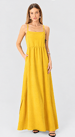 ENFIM - 1114 - Vestido Longo Amplo Regata
