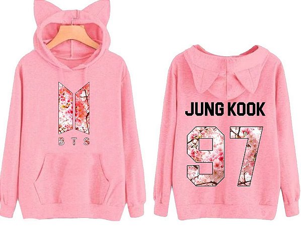 moletom bts jungkook rosa