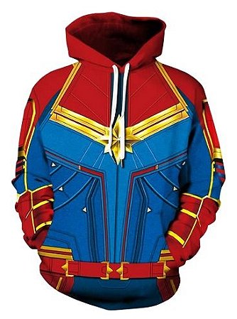 blusa de frio capitã marvel