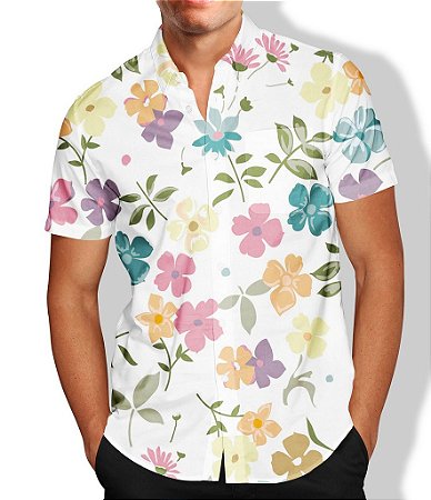 camisa masculina florida