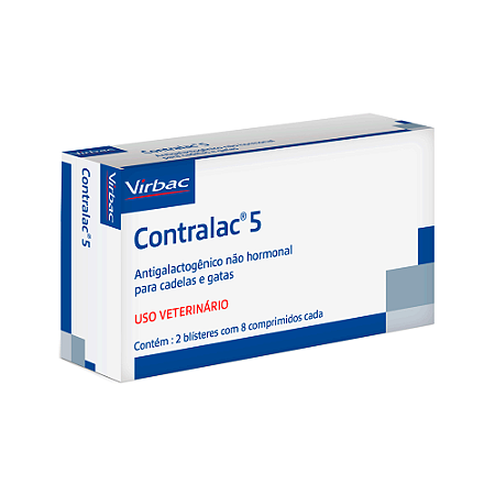 Contralac Virbac 5 mg - Inibidor de Lactação