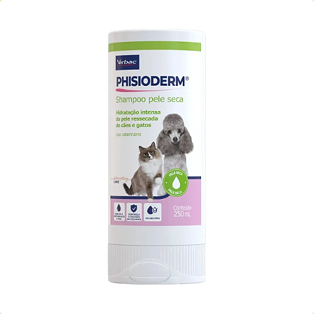 Shampoo Phisioderm Virbac Pele Seca 250ml