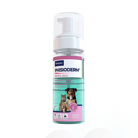 Banho a Seco Phisioderm para Cães e Gatos Virbac 150ml