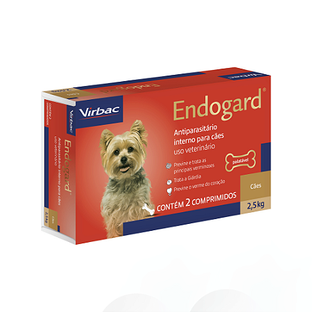 Endogard Vermífugo Virbac Cães De 2,5kg Com 2 Comprimidos