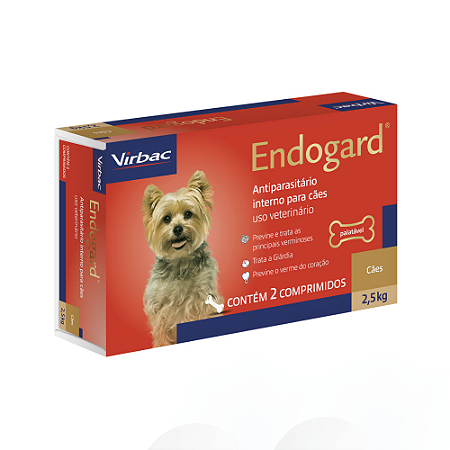 Endogard Vermífugo Virbac Cães De 2,5kg Com 6 Comprimidos
