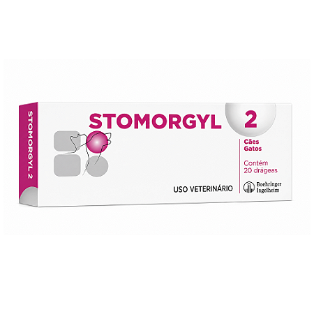 Stomorgyl 2 Antibiótico com 20 Comprimidos para Cães e Gatos