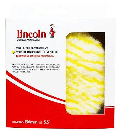 Boina de lã 5,5" Pirulito Corte Leve/Refino com Interface - Lincoln