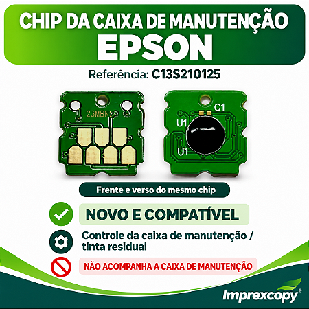 CHIP TANQUE DE MANUTENÇÃO EPSON SURECOLOR F170 | COMPATÍVEL