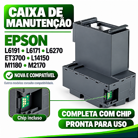CAIXA MANUTENCAO EPSON L6191 L14150 L6270 T04D1 - COMPLETA
