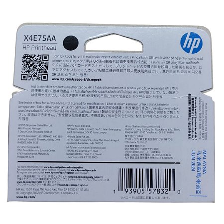 CABEÇA DE IMPRESSÃO HP X4E75A - PRETA - lojaimprexcopy.com.br