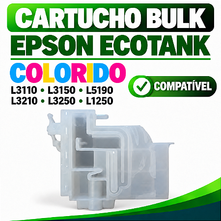 CARTUCHO BULK EPSON ECOTANK L3110 L3150 L4150 L4160 L6191 - COLORIDO