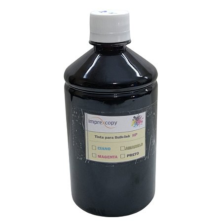 REFIL TINTA CORANTE BULK-INK PRETO 500ML - HP COMPATÍVEL