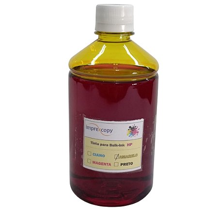 REFIL TINTA CORANTE BULK-INK AMARELO 500ML - HP COMPATÍVEL