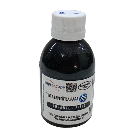 REFIL TINTA CORANTE BULK-INK PRETO 100ML - HP COMPATÍVEL