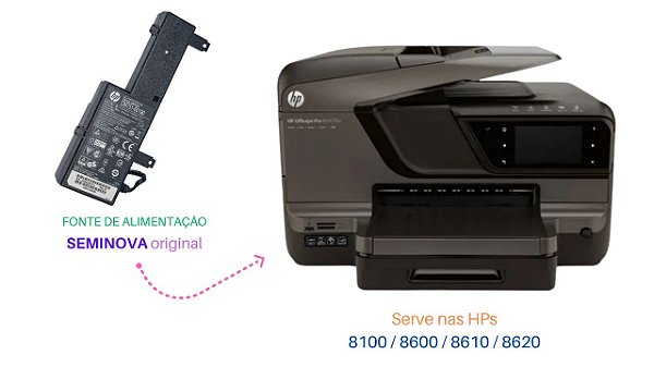 FONTE DE ALIMENTAÇÃO HP OFFICEJET 8100 / 8600 / 8610 / 8620 I SEMINOVA